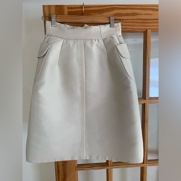 Marc Jacobs Silk Bow Skirt size 2 beige - Picture 2 of 7